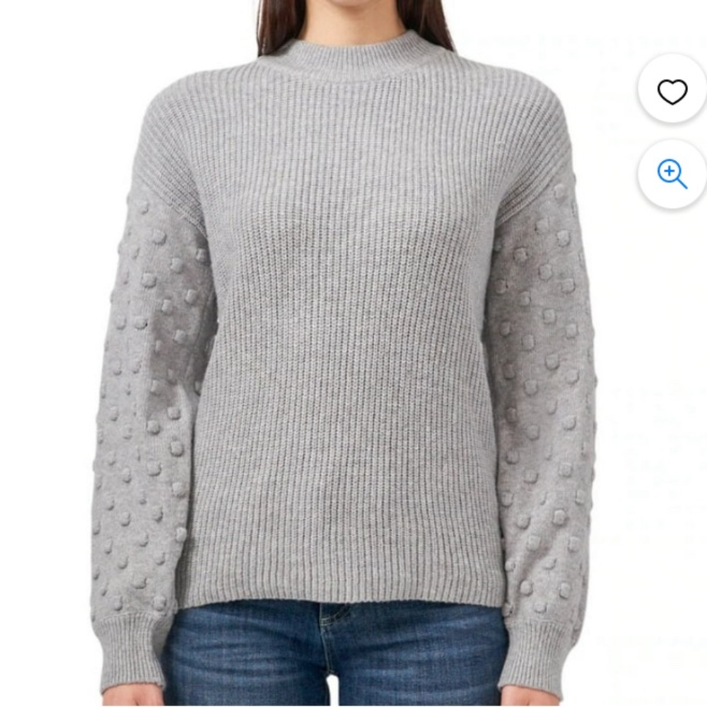 NWOT Vince Camuto Bobble Stitch Sleeve Pullover Sweater